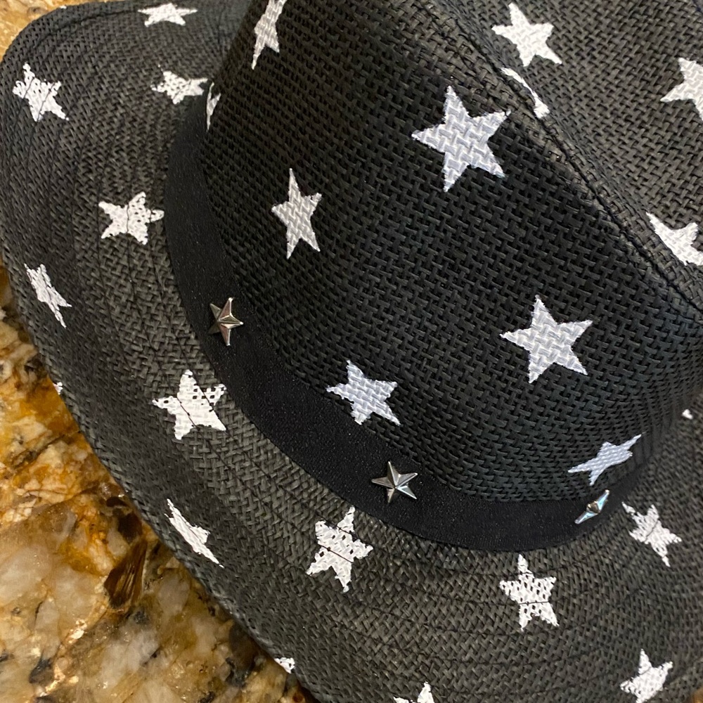 Star Print Embellished Fedora - Picture 13 of 13